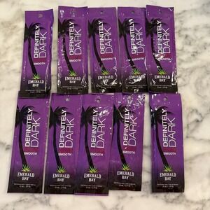 10 Emerald Bay Definitely Dark Enhanced Intensifier Dark Tanning Lotion .5 Oz